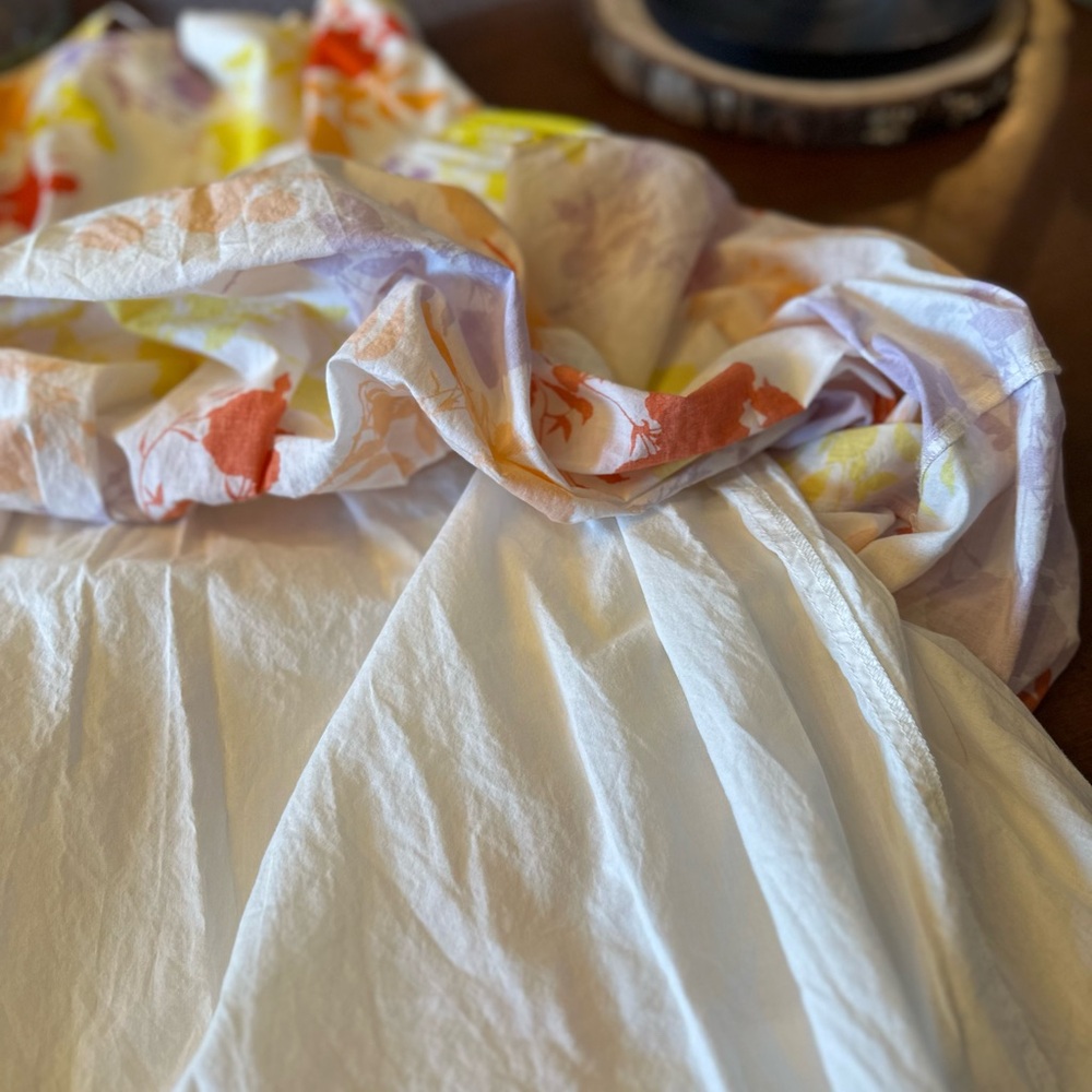 Peter Som size 0 RTR Yellow Red floral Sundress Spaghetti Strap Midi - Picture 15 of 15